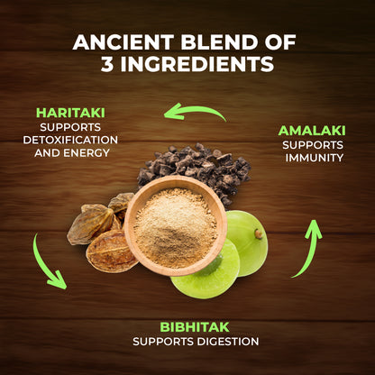 Organic Triphala Extract Supplement - 120 Vegetarian Tablets | Supports Digestion and Boosts Immunity