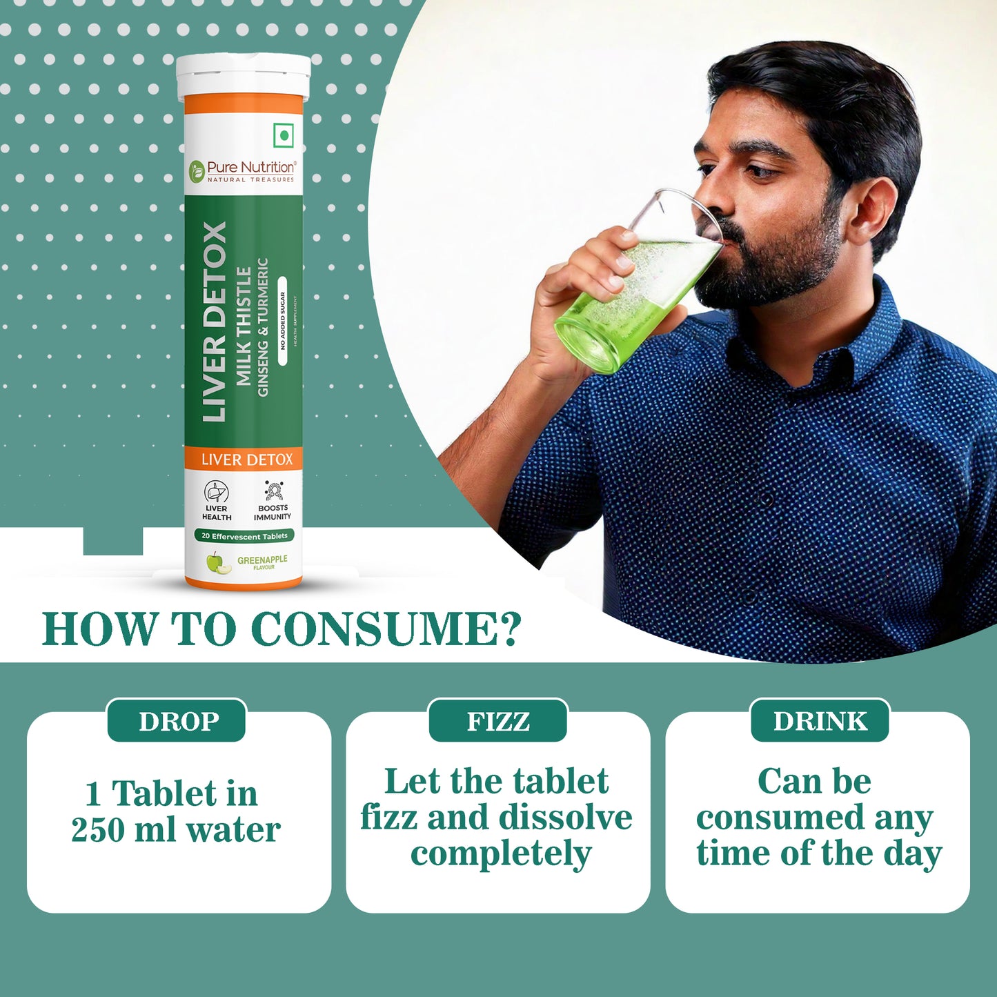 Liver Detox Effervescent Tablets | Supports Liver Health, Detoxification, and Overall Wellness