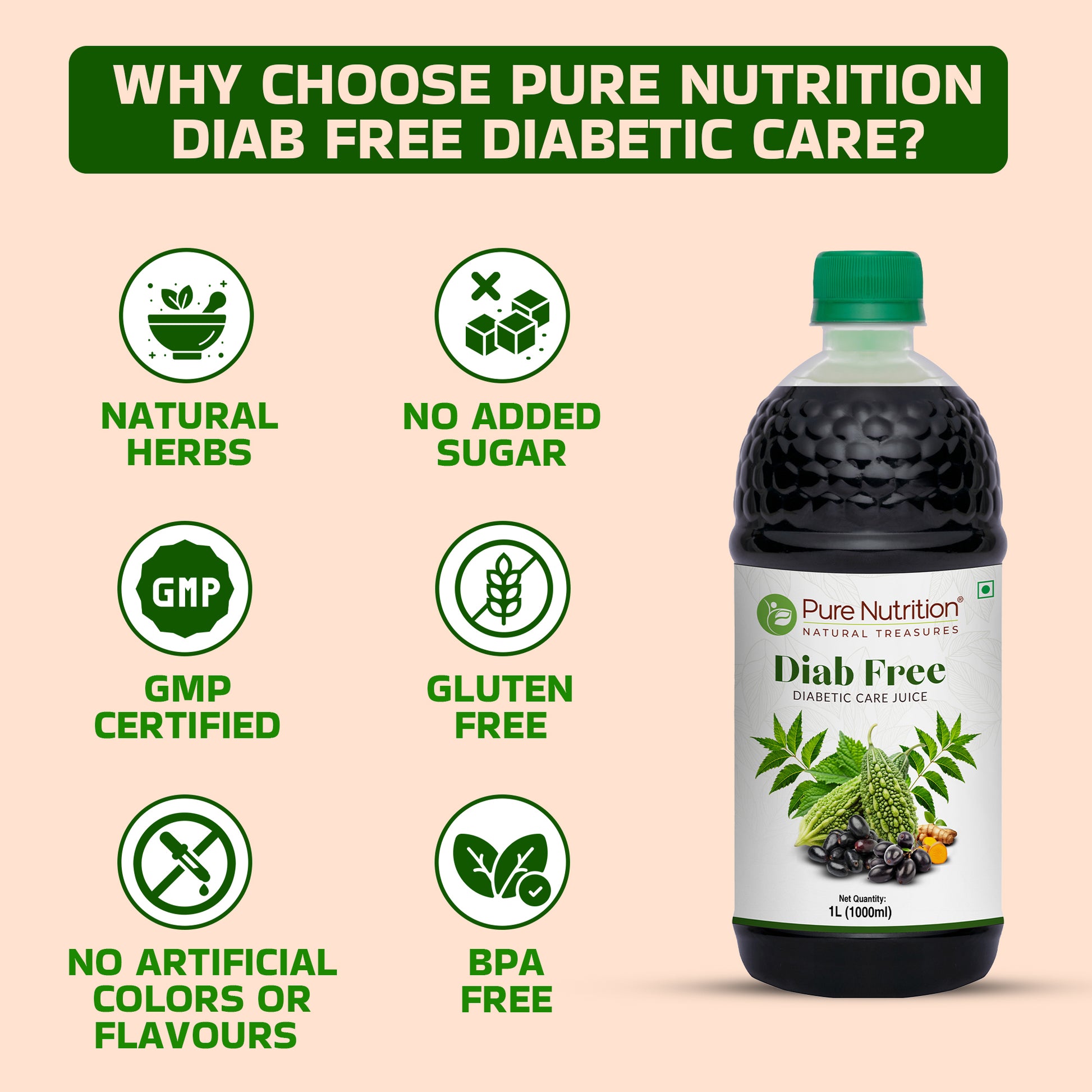 Pure Nutrition Diab Free Diabetic Care Juice