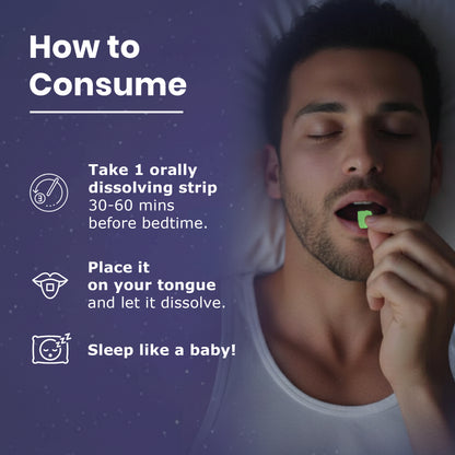 Deep Sleep & Relax Oral Strips – Melatonin, Botanicals & Vitamin B6 (30 Strips)