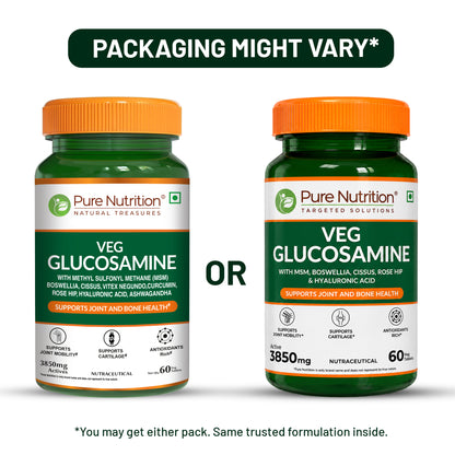 Veg Glucosamine with MSM – 60 Tablets | Joint Pain & Flexibility