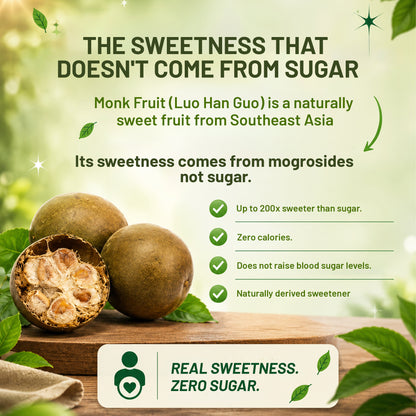 Monk Fruit Sweetener with Erythritol  400g | Zero Calorie, Keto-Friendly