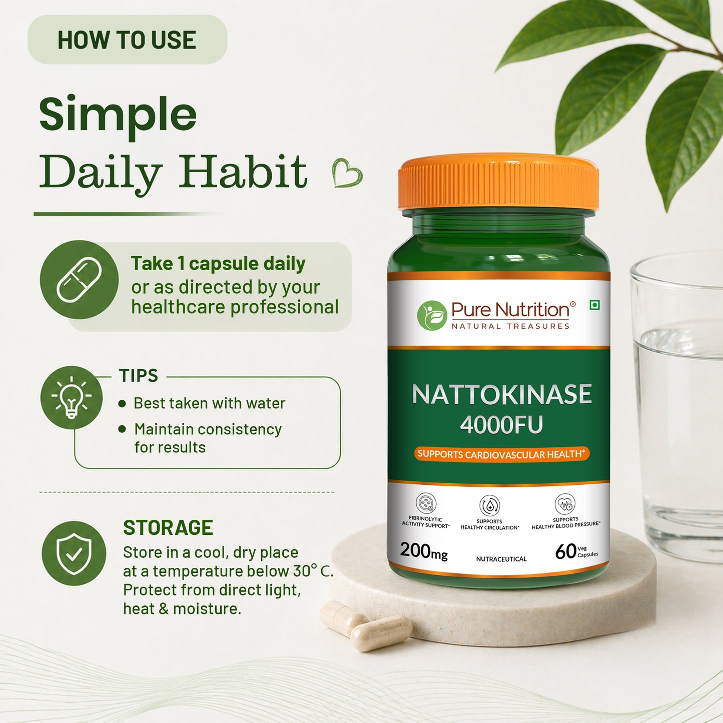 Pure Nutrition Nattokinase 4000FU 