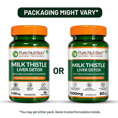 Liver Cleanse Supplements with Milk Thistle |Veg Tablets for Detox