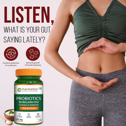 Probiotic – 50 Billion CFU | 14 Strains | 60 Veg Capsules