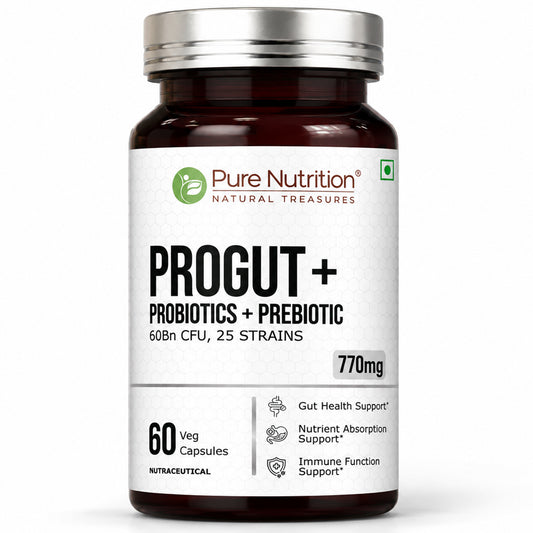 PROGUT+ Probiotics 60 Billion CFU + Prebiotic Gut & Immune Health