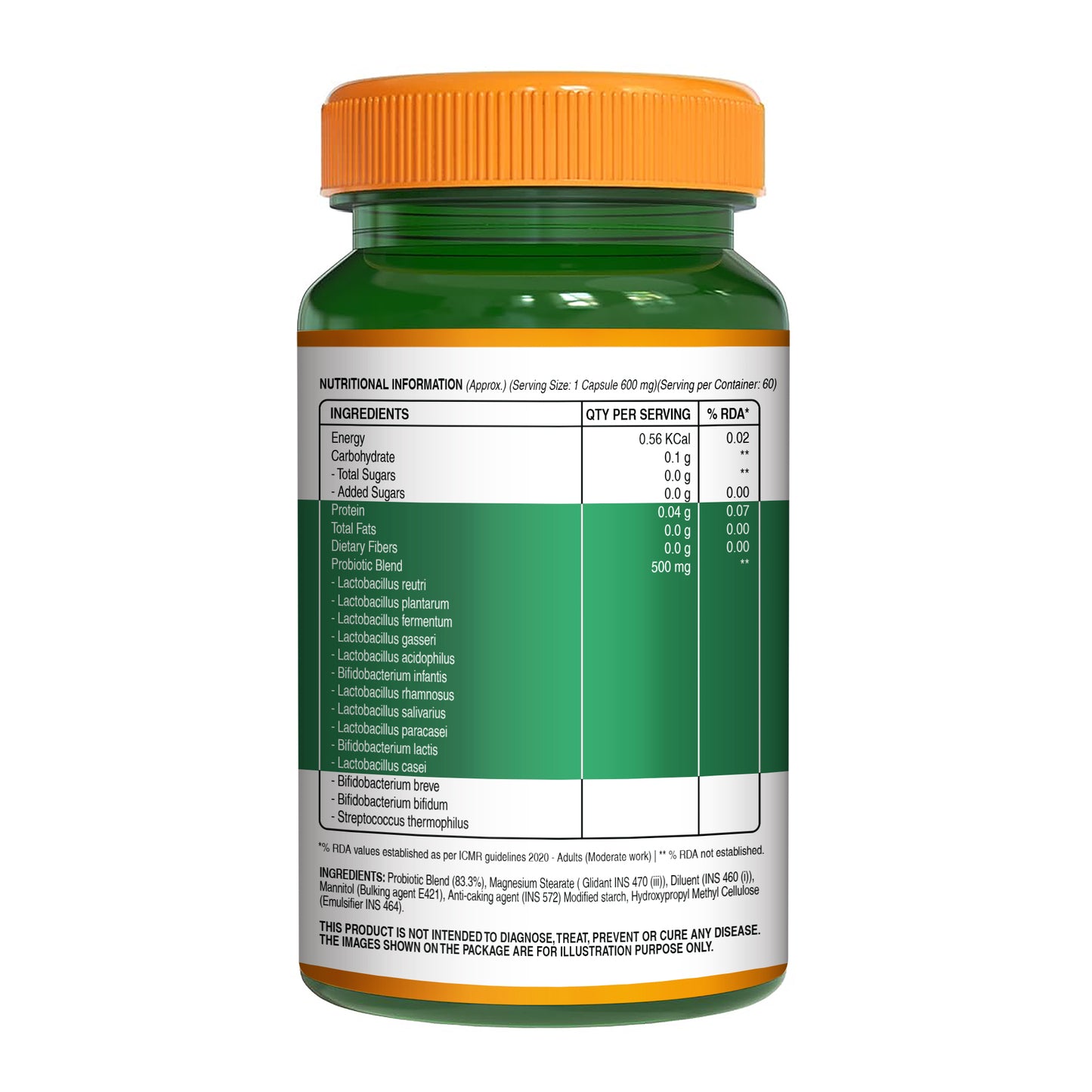 Progut 50 Billion CFU | Advanced Probiotic for Gut & Immune Health| 60 veg Capsules