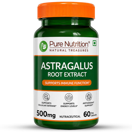 Pure Nutrition Astragalus Root Extract 500mg 60 Veg Capsules