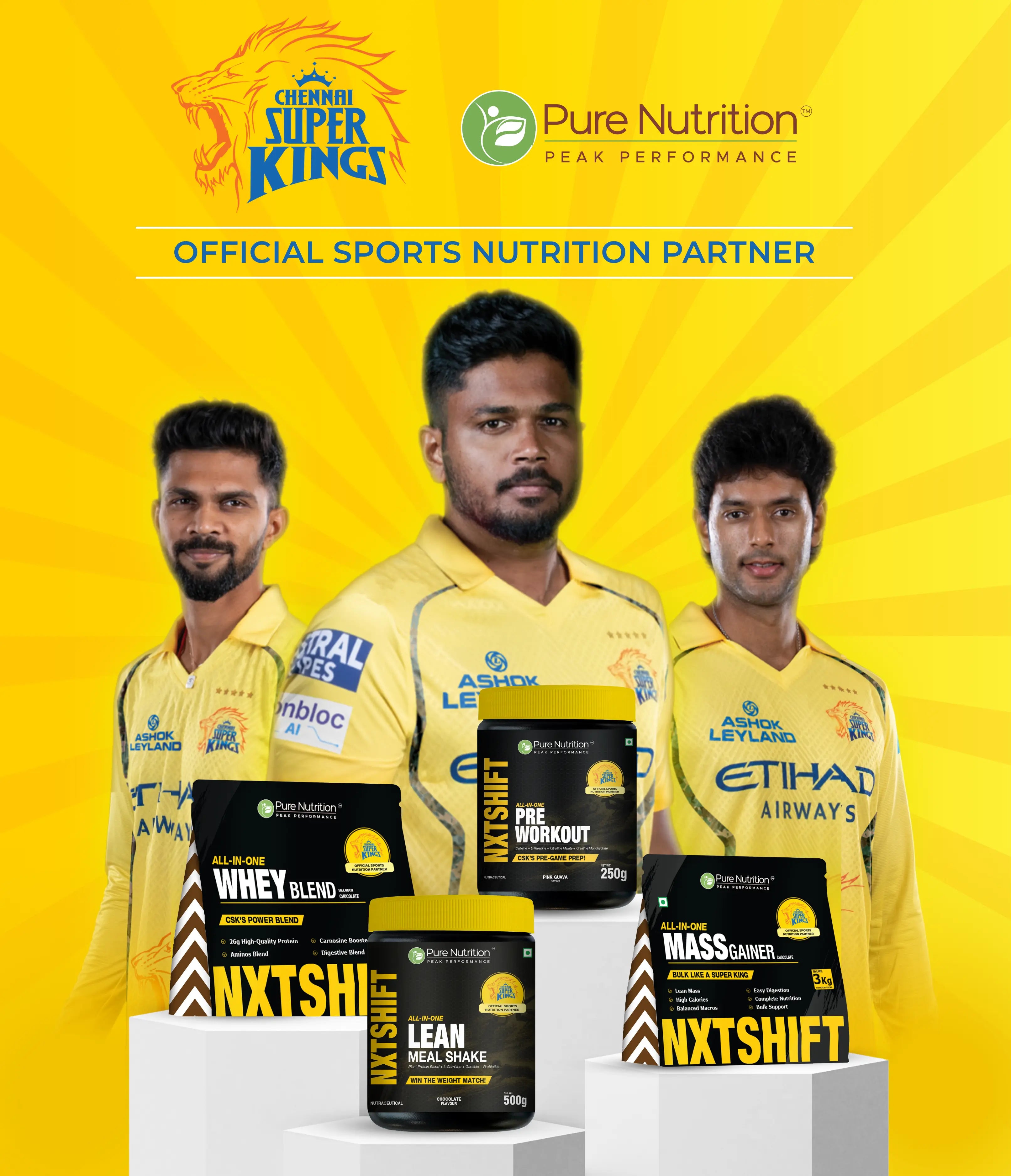 Pure Nutrition × Chennai Super Kings - Fuel The Roar - Official Sports Nutrition Partner India Mobile