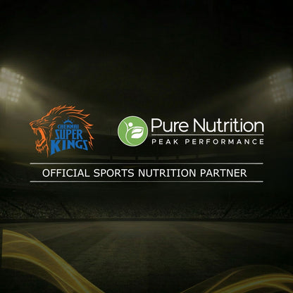 Pure Nutrition and Chennai Super Kings official sports nutrition partner logo