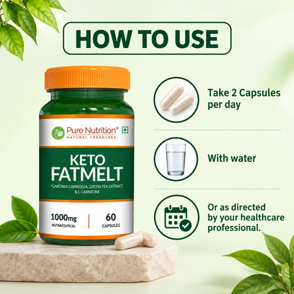 Pure Nutrition Keto Fatmelt capsules dosage and usage instructions
