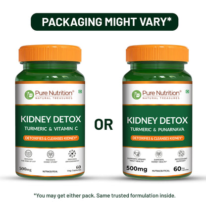 Kidney Wellness Support | Turmeric & Punarnava | 500mg | 60 Capsules