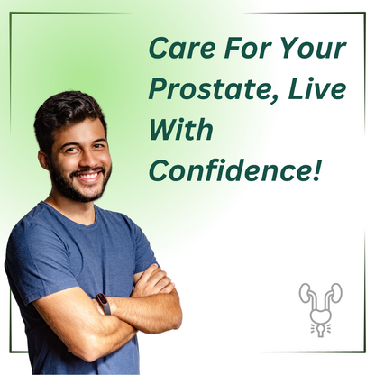 Confident smiling man representing how Saw Palmetto helps you care for your prostate and live with confidence.