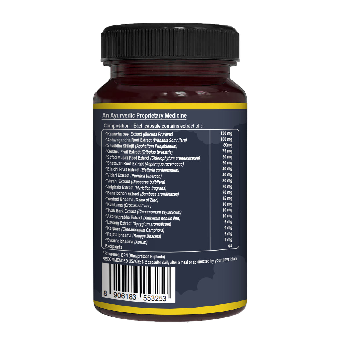 Shilajit Gold with Gokhru, Ashwagandha, Safed Musali, and Shatavari -Capsules | Supports Vitality and Wellness | 60 Capsules