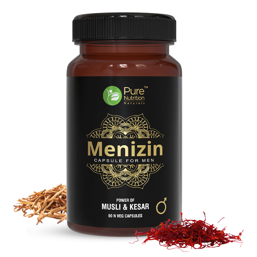 Menizin - 60 Vegetarian Capsules | Premium Daily Vitality and Wellness Supplement for Men