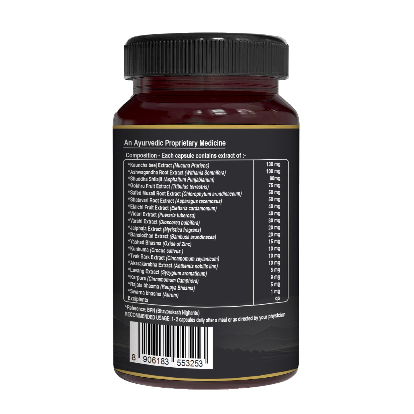 Shilajit Gold with Gokhru, Ashwagandha, Safed Musali, and Shatavari -Capsules | Supports Vitality and Wellness