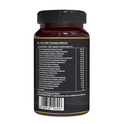 Shilajit Gold with Gokhru, Ashwagandha, Safed Musali, and Shatavari -Capsules | Supports Vitality and Wellness