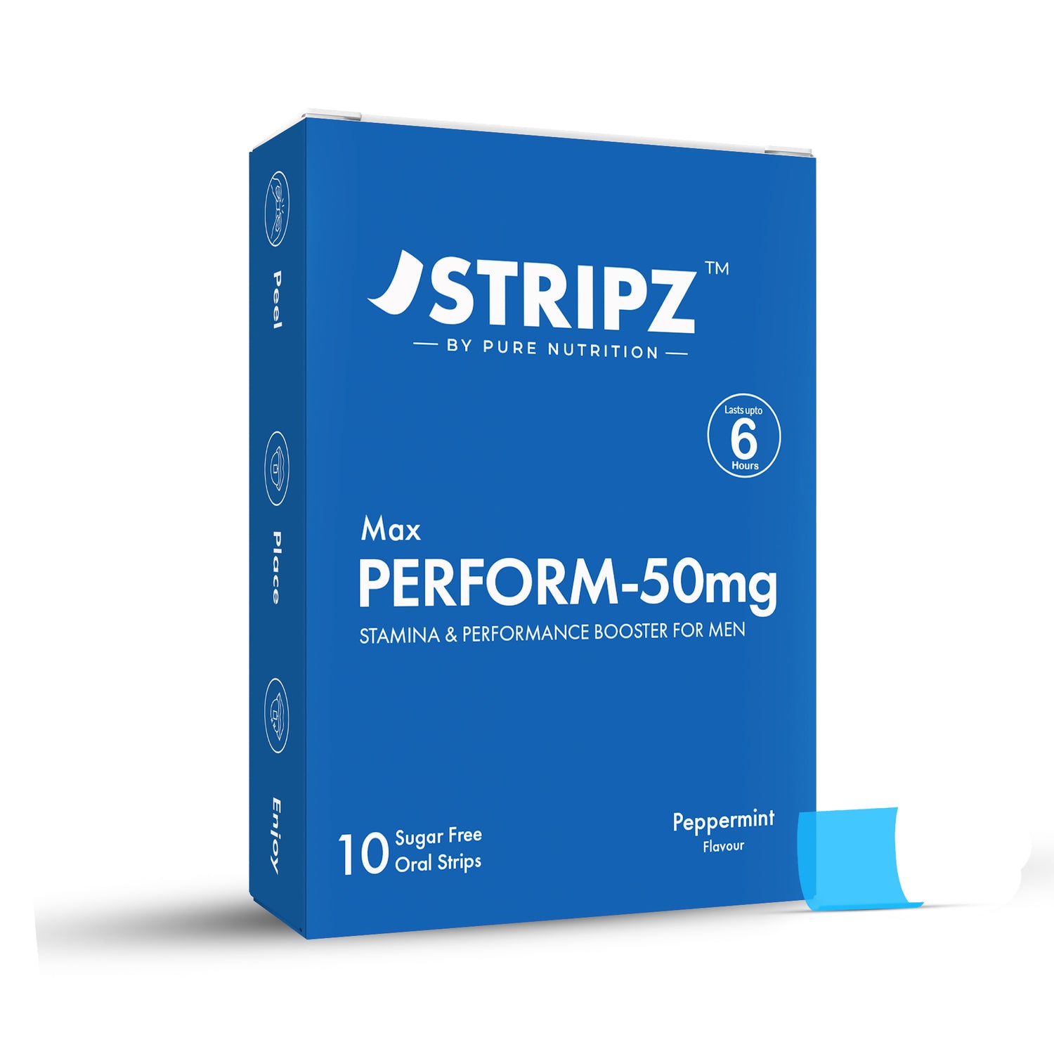 Stripz Max Perform-50mg Oral Thin Strips | Peppermint Flavour