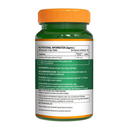 Spirulina Vegetarian Tablets – 180 Tablets