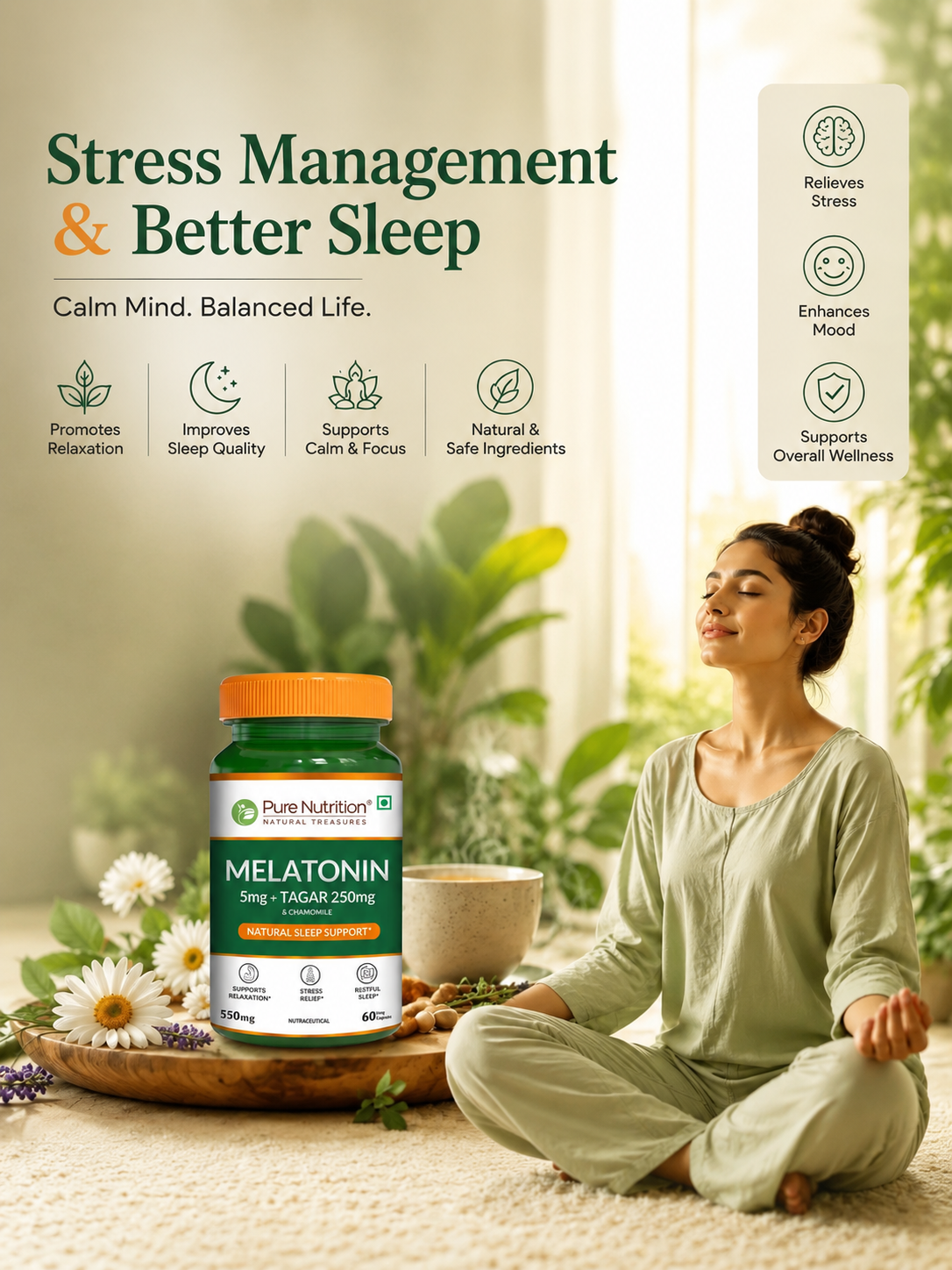 Stress & Sleep Supplements for Relaxation and Better Sleep