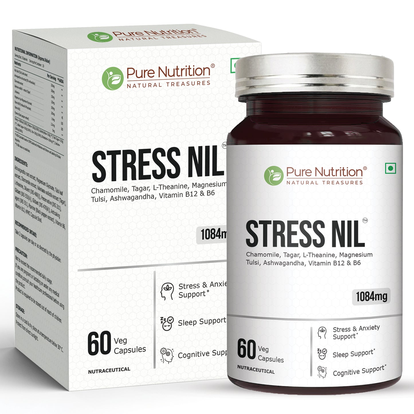 Stress Nil Herbal Relaxation & Sleep Support Supplement | Stress Relief