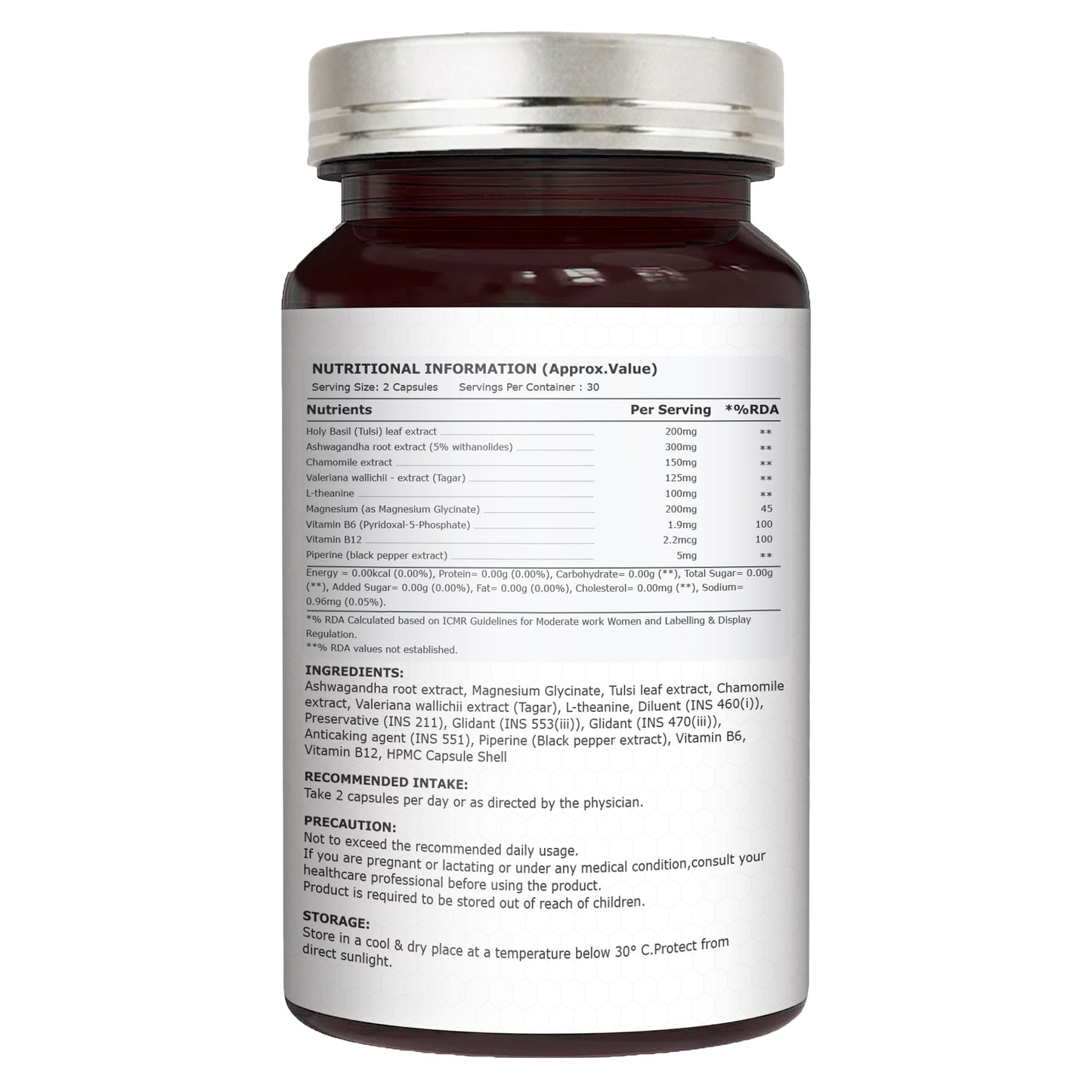 Stress Nil Herbal Relaxation & Sleep Support Supplement | Stress Relief
