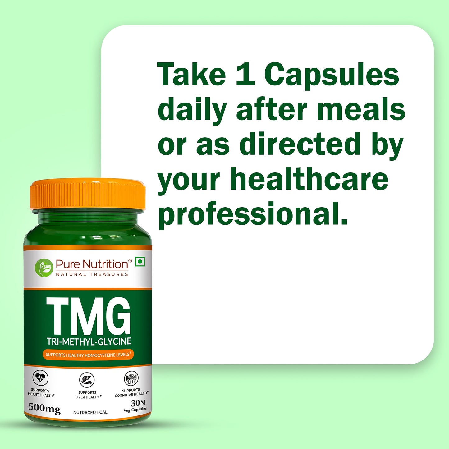 TMG 500 mg – Trimethylglycine | Supports Methylation & Cellular Health