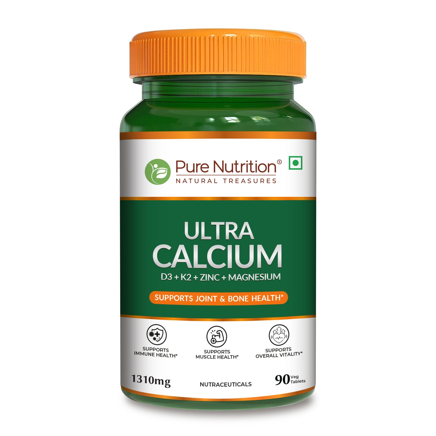 Pure Nutrition Ultra Calcium with D3, K2, Zinc & Magnesium