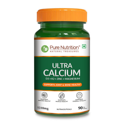 Pure Nutrition Ultra Calcium with D3, K2, Zinc & Magnesium