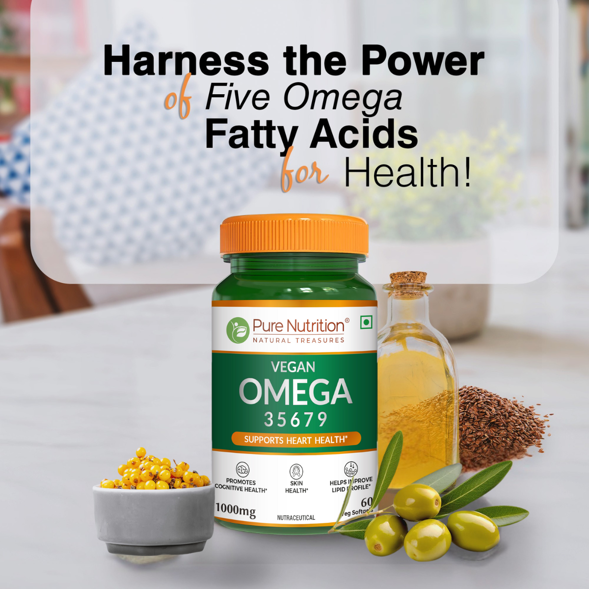 Vegan Omega Softgels – Essential 3-5-6-7-9 Fatty Acids