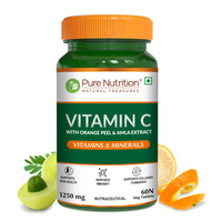 Vitamin C 1250mg with Amla & Orange Peel  Immunity & Skin Health | 60 Tabs