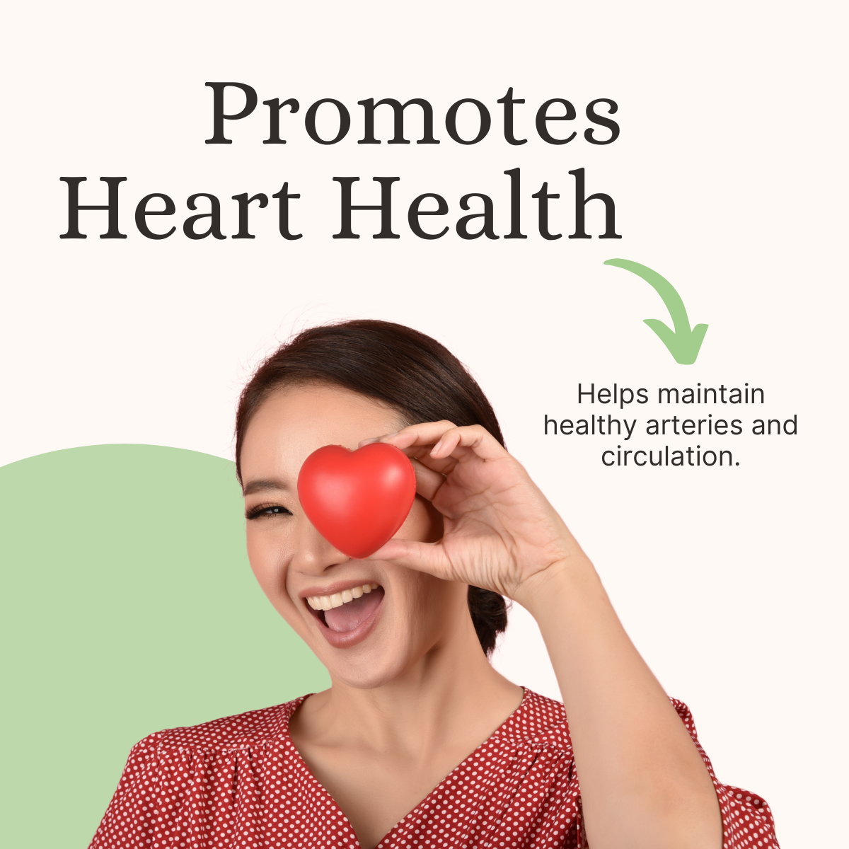 Lifestyle image illustrating how Vitamin D3 + K2 helps support heart health by promoting healthy arteries and circulation.
