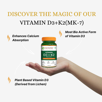 Vitamin D3 + K2 from Lichen - 120 Tablets