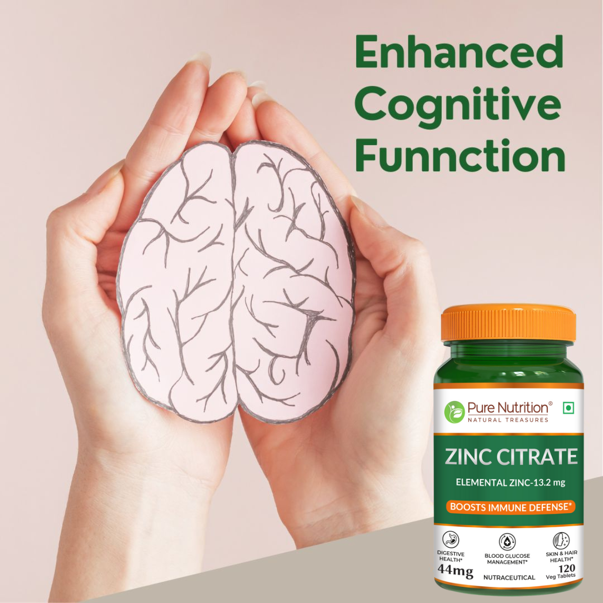 Zinc Citrate 120 Veg Tablets