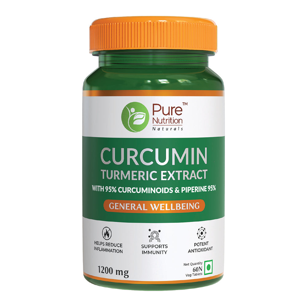 Curcumin Turmeric Extract with 95% Curcuminoids & 95% Piperine - 60 Veg Tablets