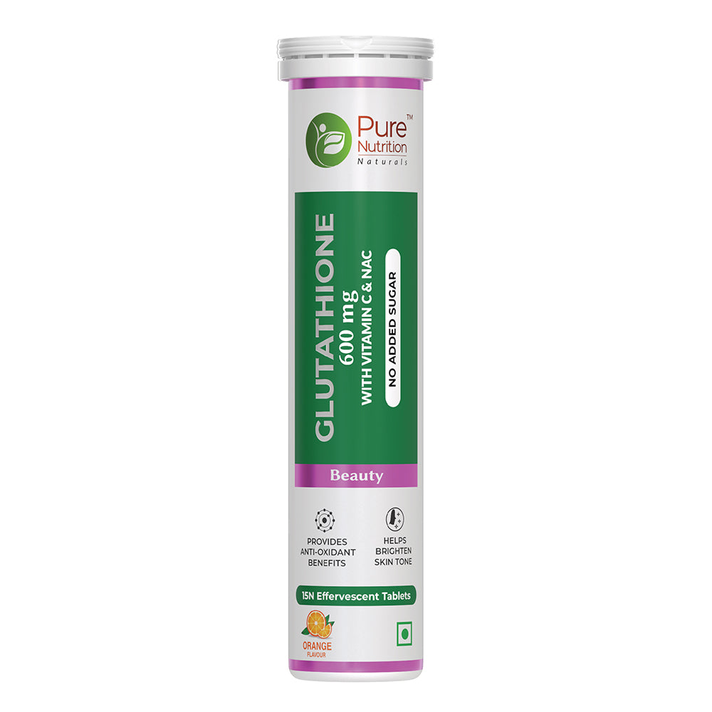 Glutathione 600mg with Vitamin C & Saffron | Skin Radiance, Glow & Pigmentation Reduction - 15 Effervescent Tabs