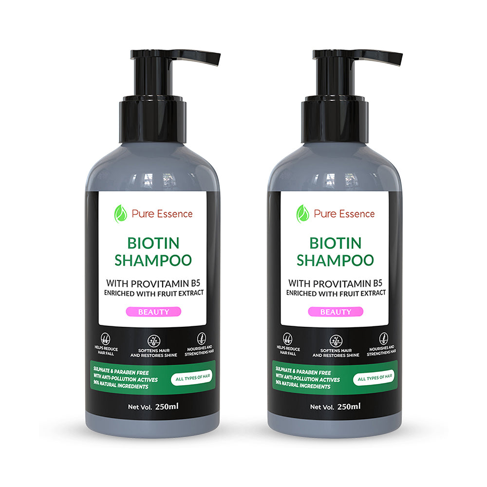 Biotin Shampoo with Provitamin B5 & Natural Fruit Extracts for Healthy Hair Growth & Strength - 250ml