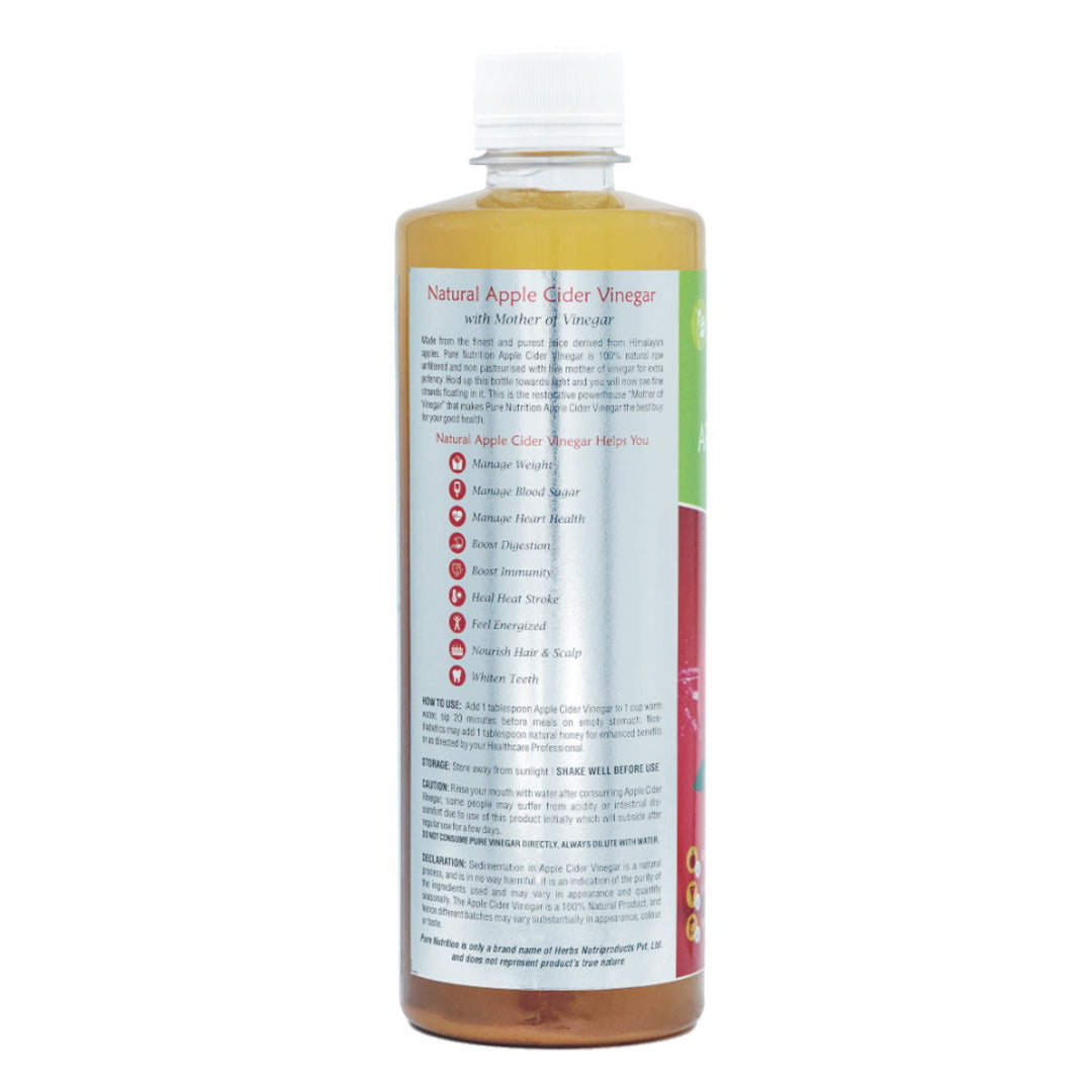 Natural Apple Cider Vinegar with Mother of Vinegar (ACV Liquid) - 500ml