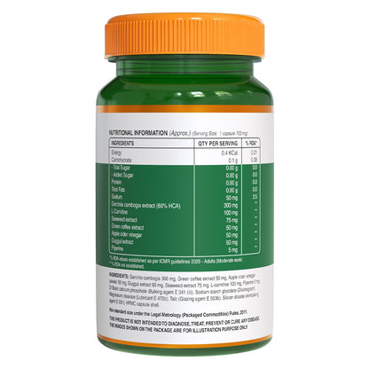 Garcinia Cambogia with Green Coffee & Seaweed Extract | Support Weight Management & Boost Metabolism- 60 Veg Caps
