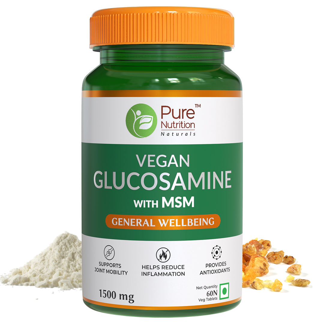 Vegan Glucosamine with MSM - 60 Vegetarian Tablets | Supports Joint Health and Mobility