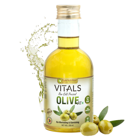 Vitals Raw Cold Pressed Olive Oil - 250ml Glass Bottle