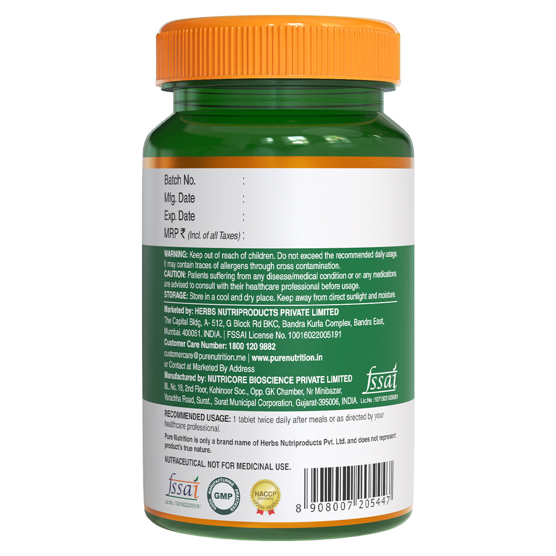 Papaya Fruit and Leaf Extract with Vitamin A & Iron - 60 Veg Tablets
