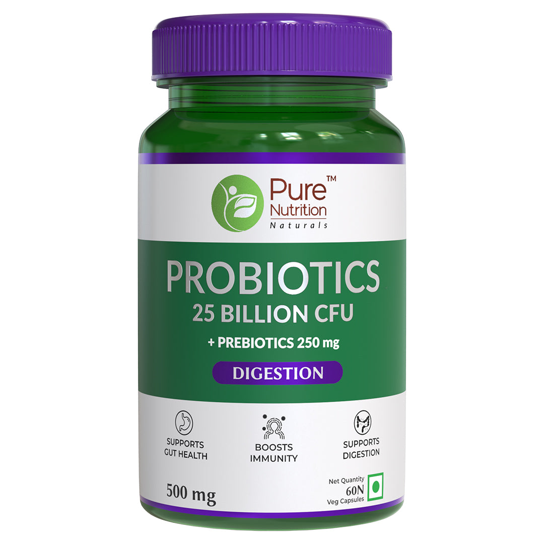 Probiotic Supplement, 25 Billion CFU, 60 Veg Capsules | 14 Strains of Live Cultures (600mg) | Supports Gut Health, Improves Digestion, Enhances Nutrient Absorption & Boosts Immunity | Vegan