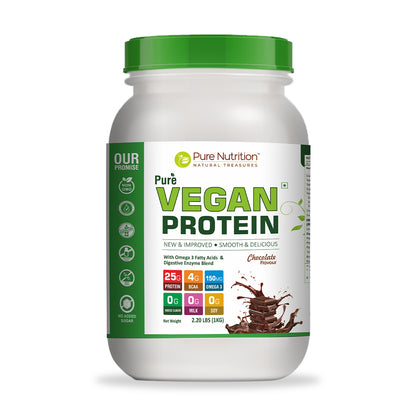 Plant-based Vegan Protein with Omega 3 Fatty Acids 1Kg - Chocolate