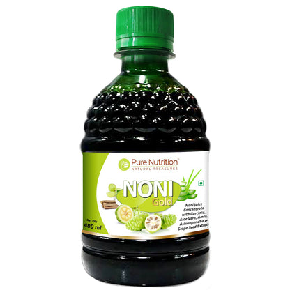 Noni Gold Juice with Aloe Vera, Amla, Ashwagandha, Garcinia, Grape Seed Extracts 400ml