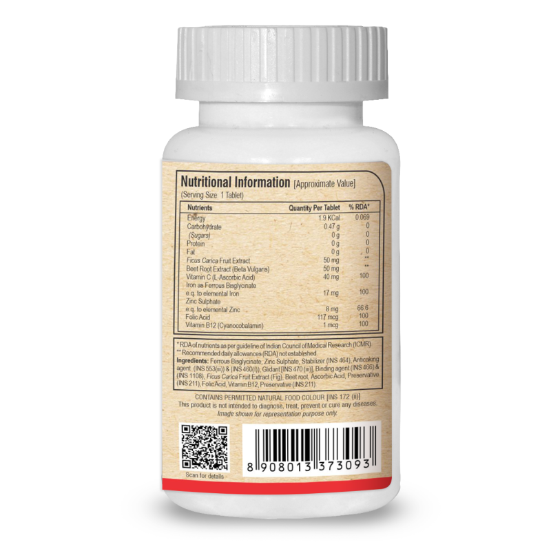 Iron - Ferrous Bisglycinate 17mg - 60 Tablets