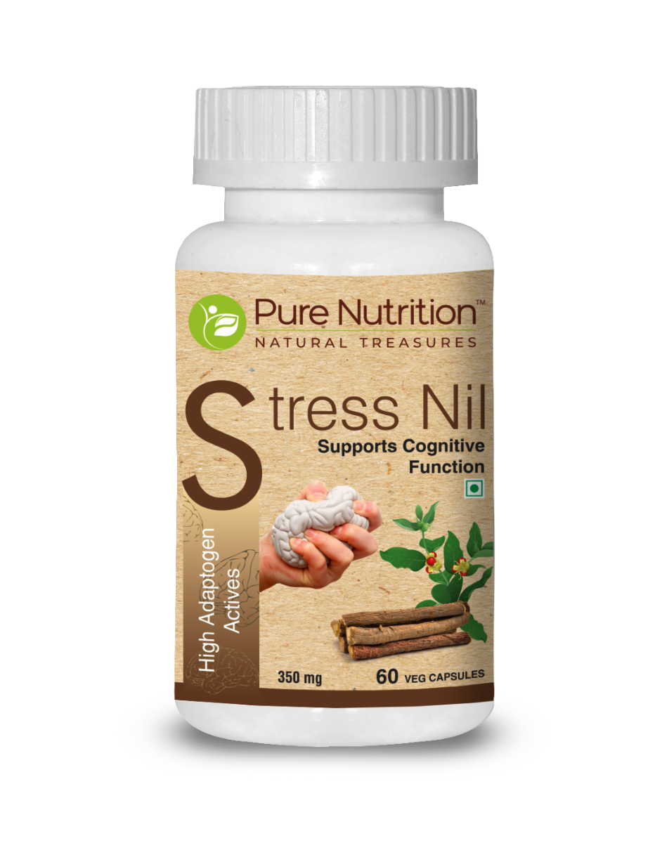 Stress Nil (Relieves Stress & Supports Cognitive Function) - 60 VEG Capsules