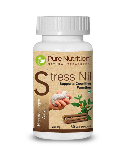Stress Nil (Relieves Stress & Supports Cognitive Function) - 60 VEG Capsules